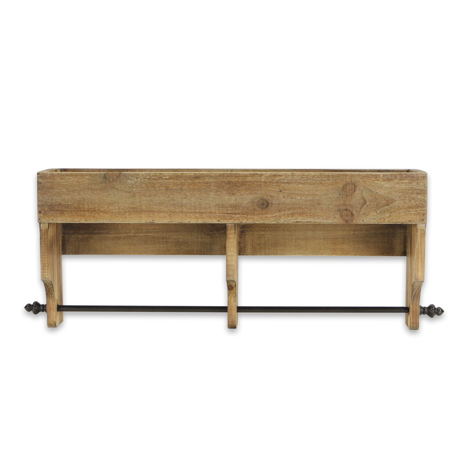 Gracie Oaks Arvie Wood Wall Storage Hanging Rod Wall Shelf & Reviews Gracie Oaks Arvie Wood Wall Storage Hanging Rod Wall Shelf & Reviews